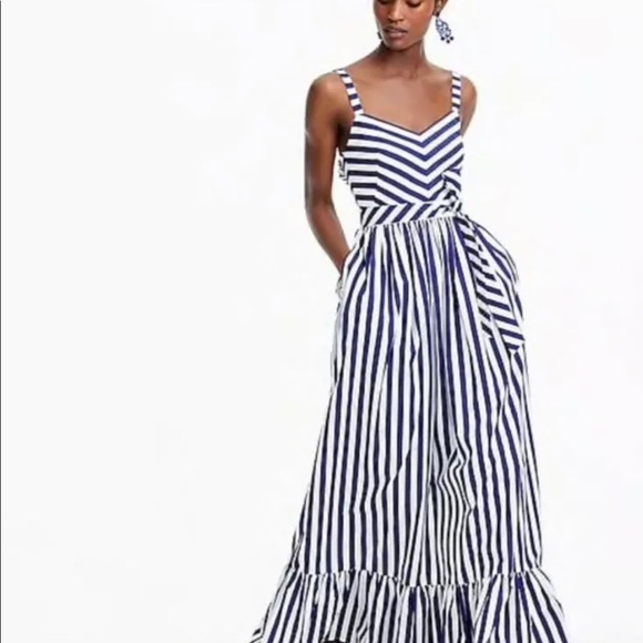 j crew ruffle maxi dress